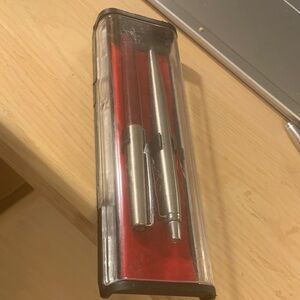 Parker Silver Pen and ink Set with Red Case